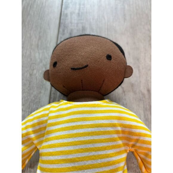 Target Cloud Island Black Plush Doll Lovey Yellow Boy - Picture 2 of 7